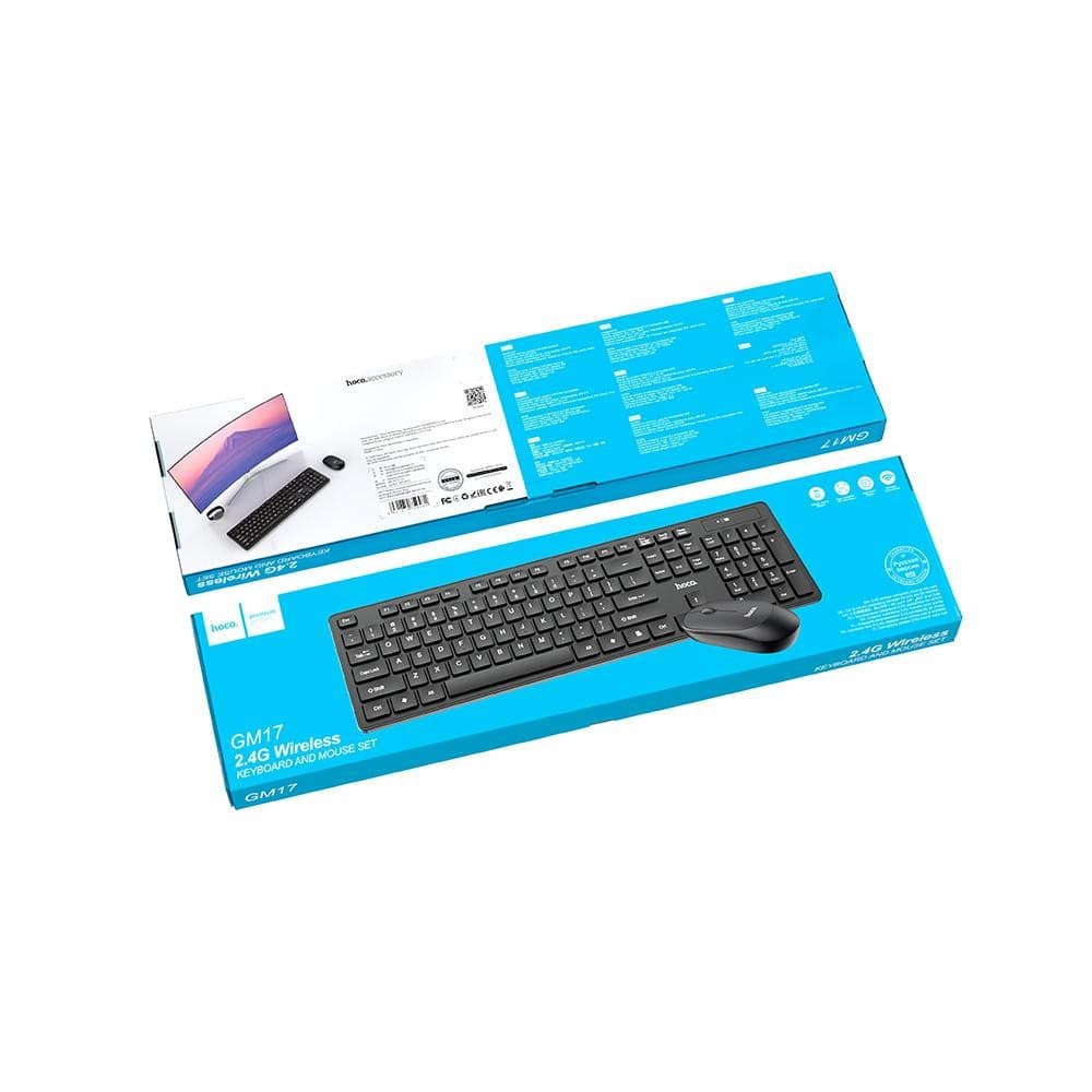 hoco GM17 2.4G Wireless Keyboard and Mouse Set Black