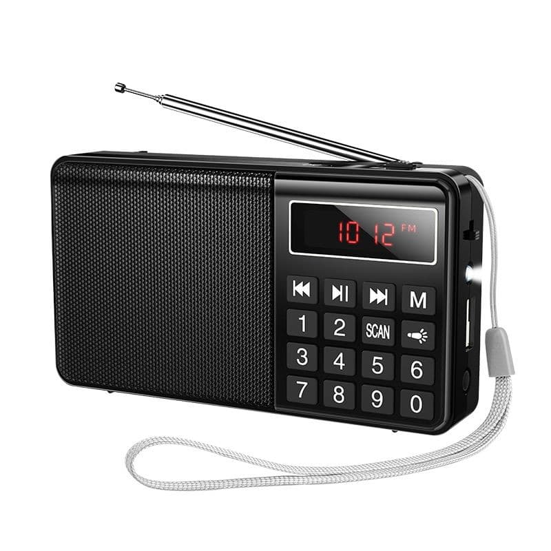 hoco HI50 2-in-1 Multi-Function Portable AM/FM Radio Black