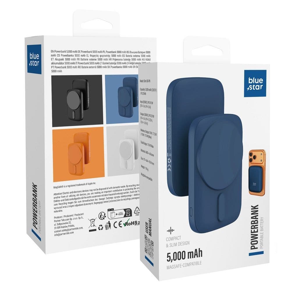 Blue Star Slim DG-P8 MagSafe-Compatible Power Bank 5000mAh