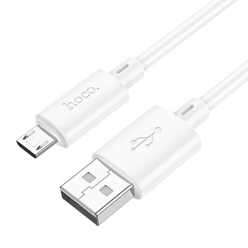 hoco X88 Gratified 2.4A USB-A to Micro USB Data Cable 1 m White