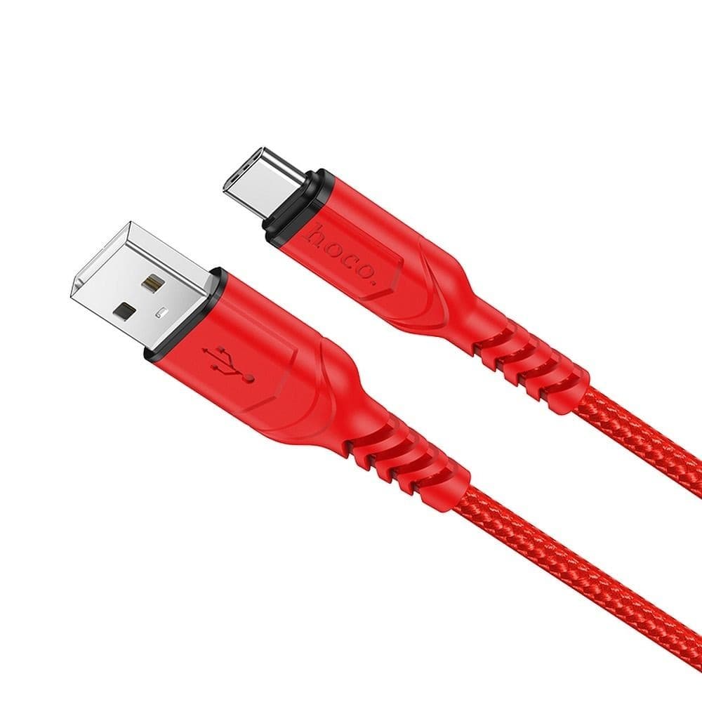 hoco X59 Victory Anti-Bending USB-A to Type-C Charging Data Cable 1 m Red