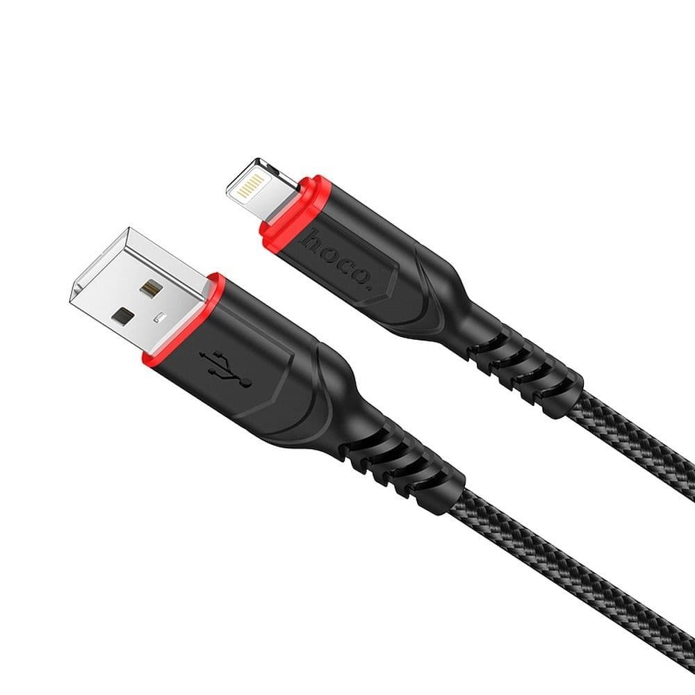 hoco X59 Victory Anti-Bending USB-A to Lightning Charging Data Cable 1 m Black