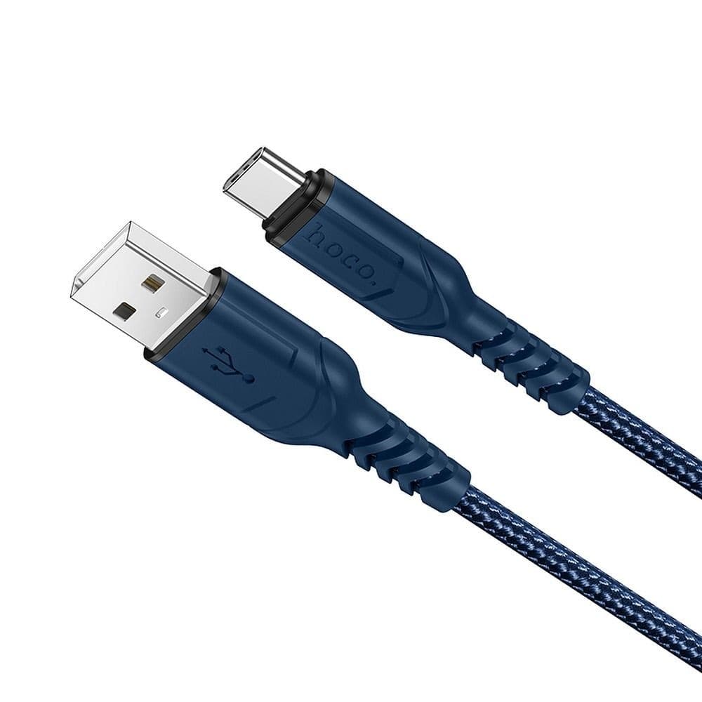 hoco X59 Victory Anti-Bending USB-A to Type-C Charging Data Cable 1 m Blue