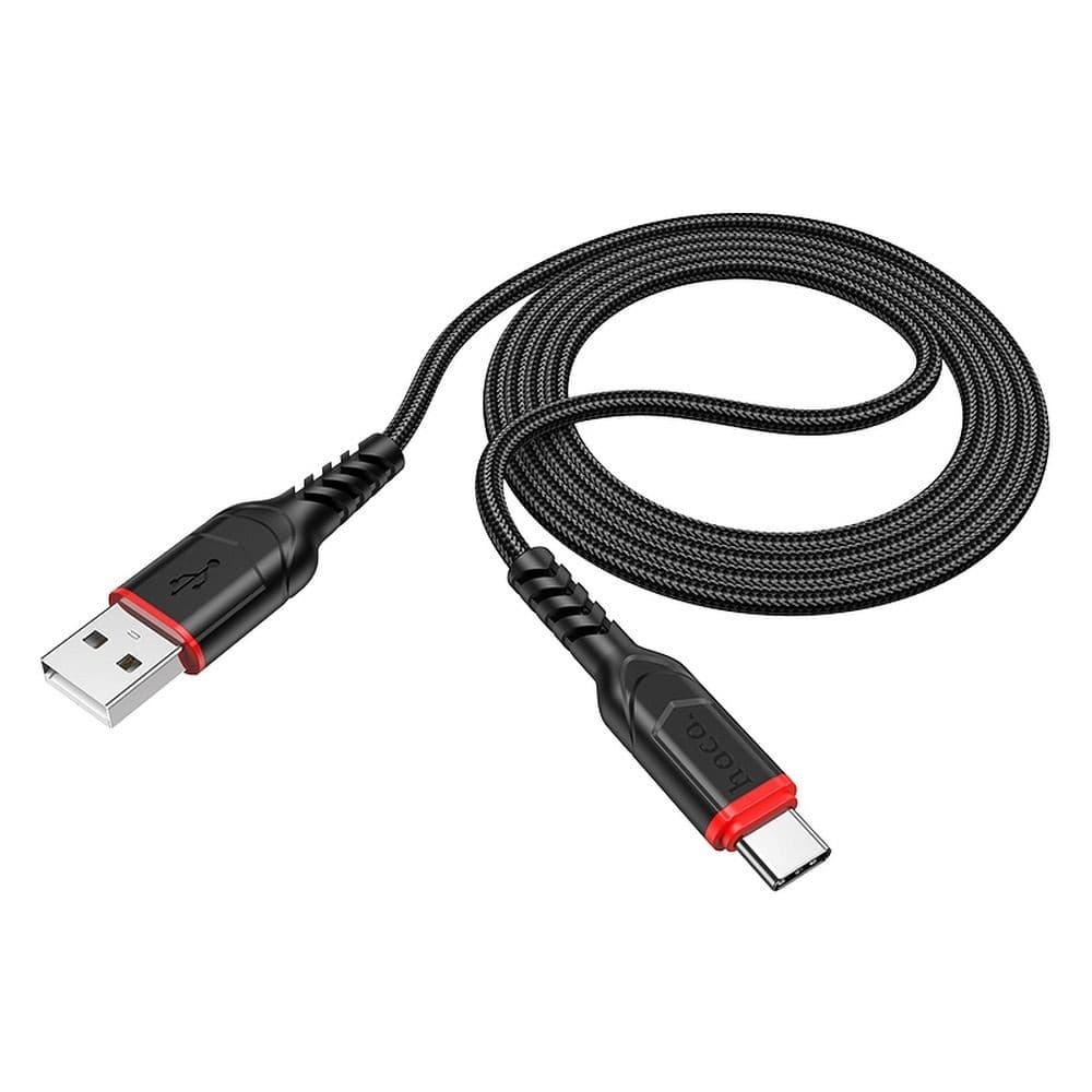 hoco X59 Victory Anti-Bending USB-A to Type-C Charging Data Cable 1 m Black