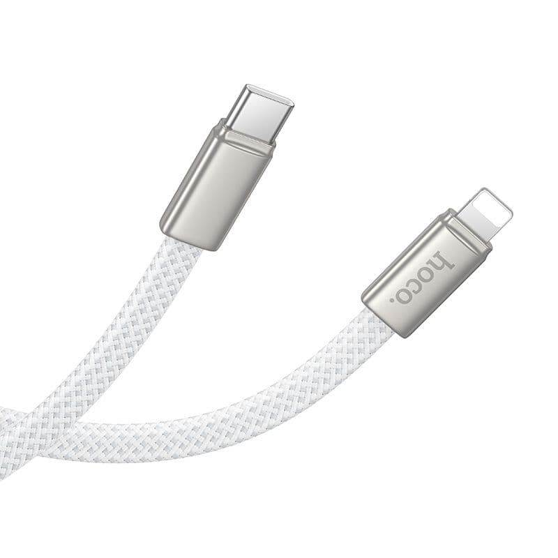 hoco X125 Excreo PD30W Ultra-Slim Flat USB-C to Lightning Data Cable 1 m White