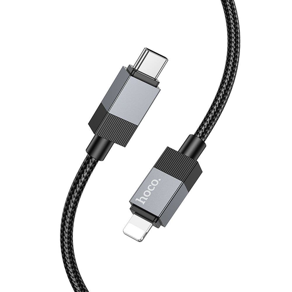 hoco X110 Honorific PD27W Nylon Braided USB-C to Lightning Data Cable 1 m Black