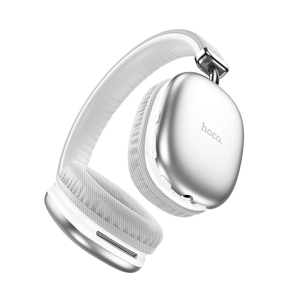 hoco W35 Free Music Wireless Bluetooth Over-Ear Headphones Silver