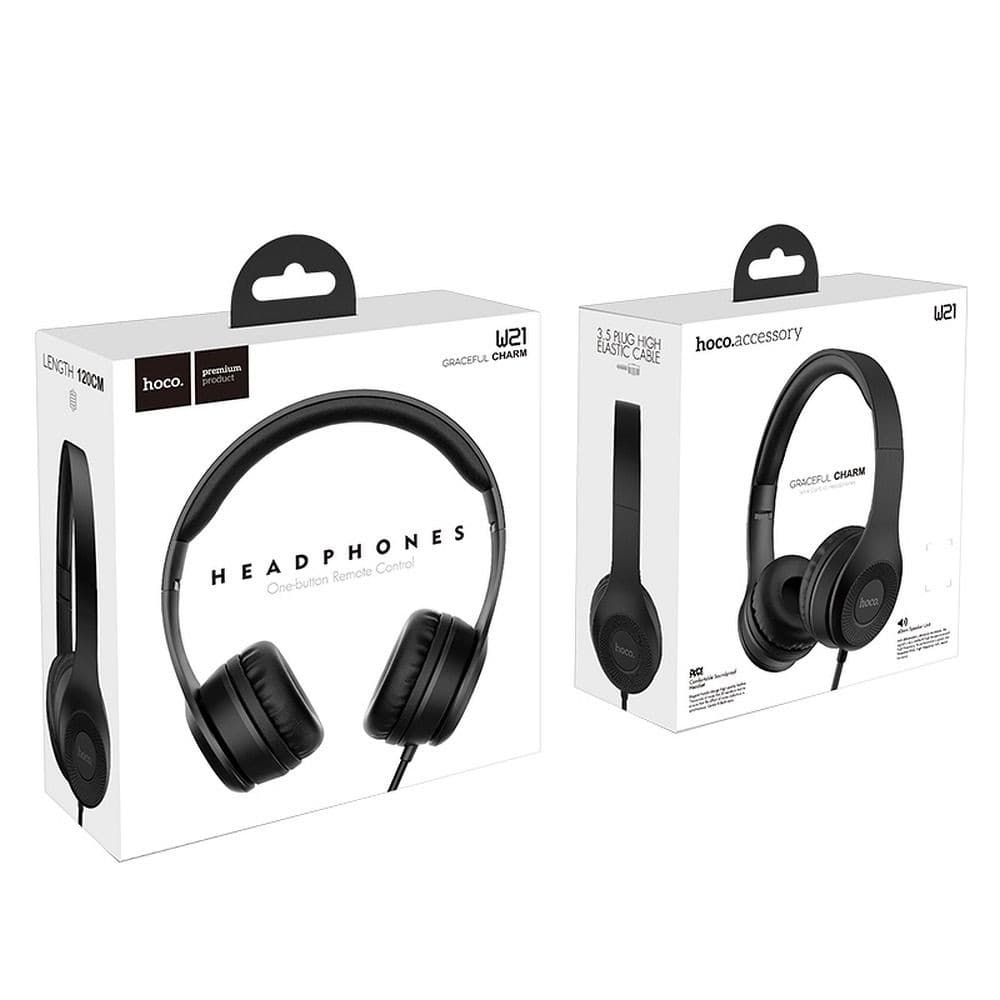 hoco W21 Graceful Charm Wired Headphones with One-Button Remote