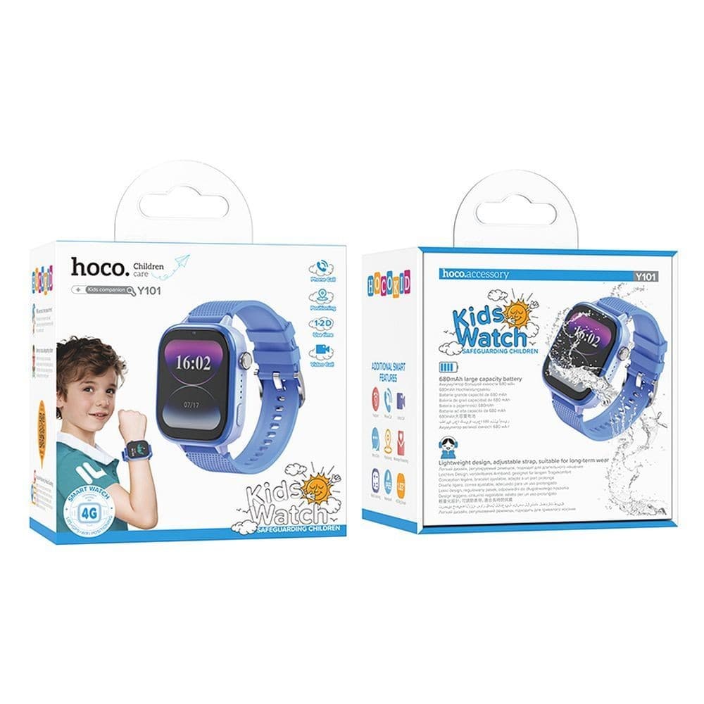 hoco Y101 Kids Smart Watch 4G Blue
