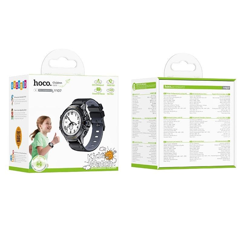 hoco Y107 Kids Smart Watch 4G Black