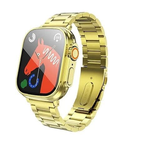 hoco Smart Watch Gold with Stainless Steel Link Bracelet