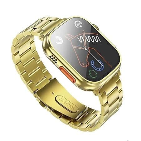 hoco Smart Watch Gold with Stainless Steel Link Bracelet
