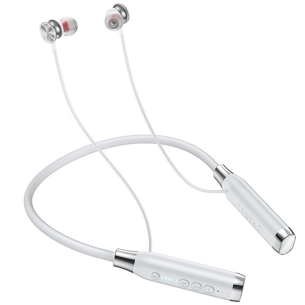 hoco ES62 Dual Play Mode Wireless Neckband Earphones White