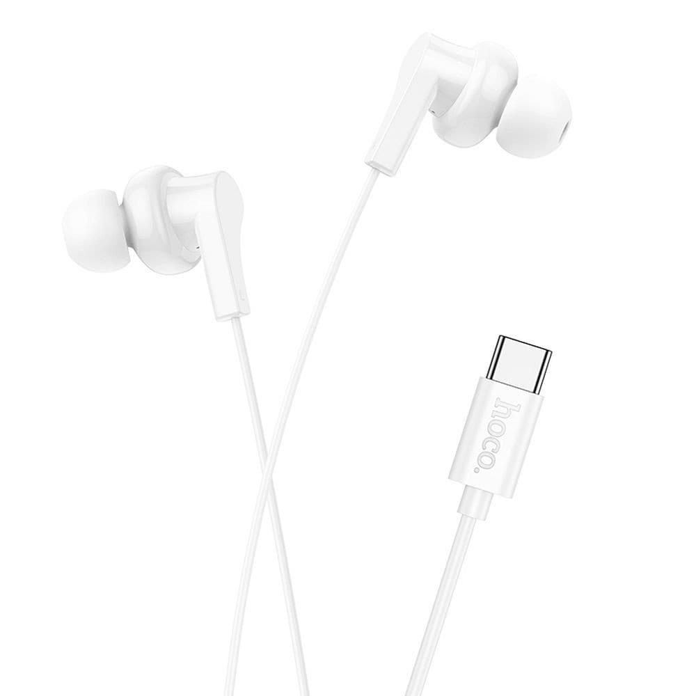hoco M114 USB-C Universal Earphones with Mic White