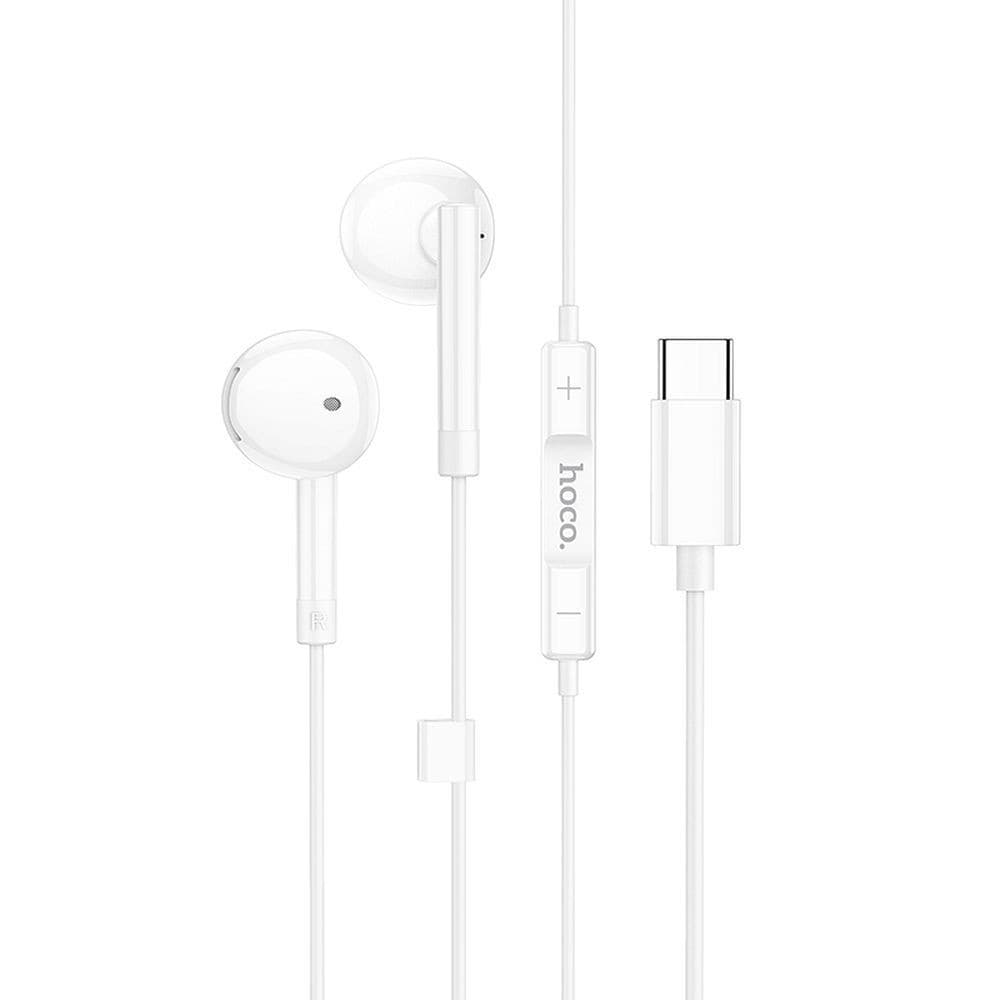 hoco M95 USB-C Wire-Controlled Digital Earphones with Mic White