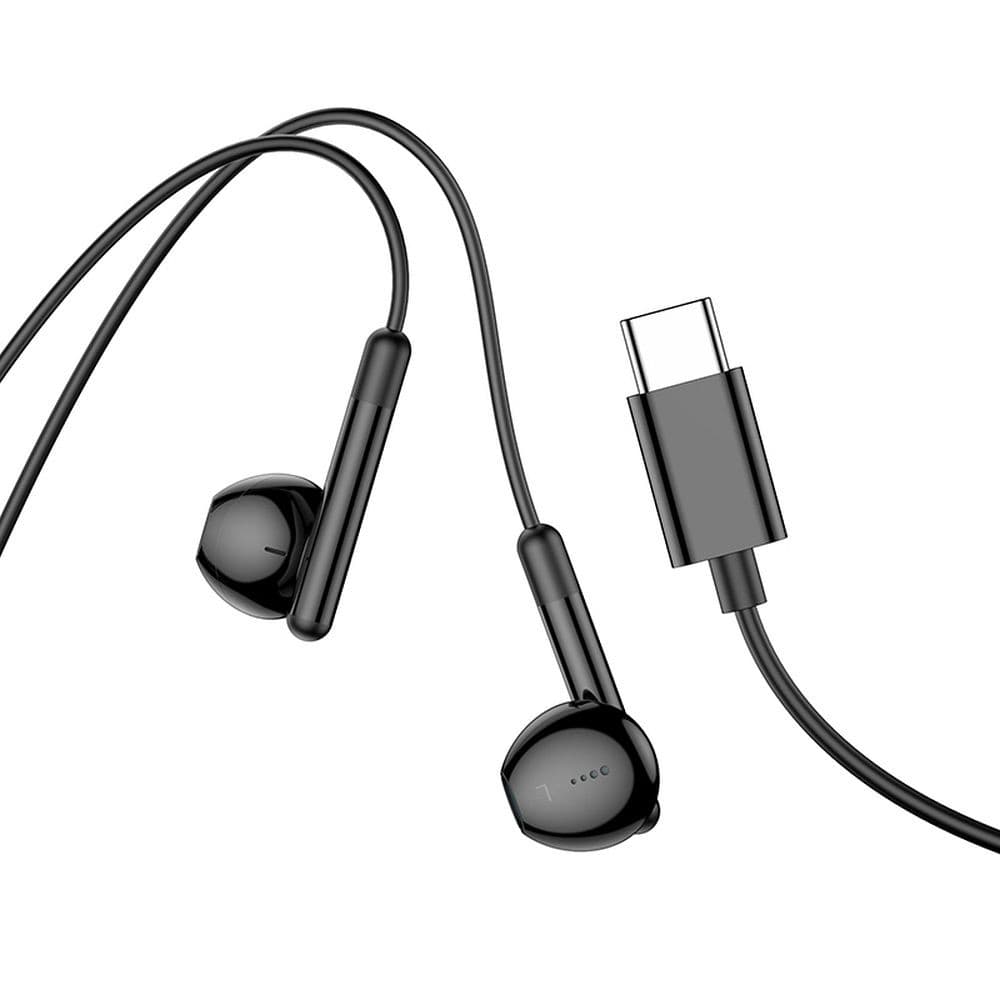 hoco M93 Joy USB-C Stereo Wire-Controlled Digital Earphones Black