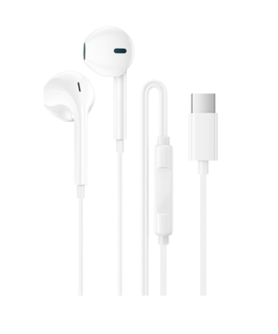 Borofone BM100 Fuente USB-C Wired Earphones with Mic White