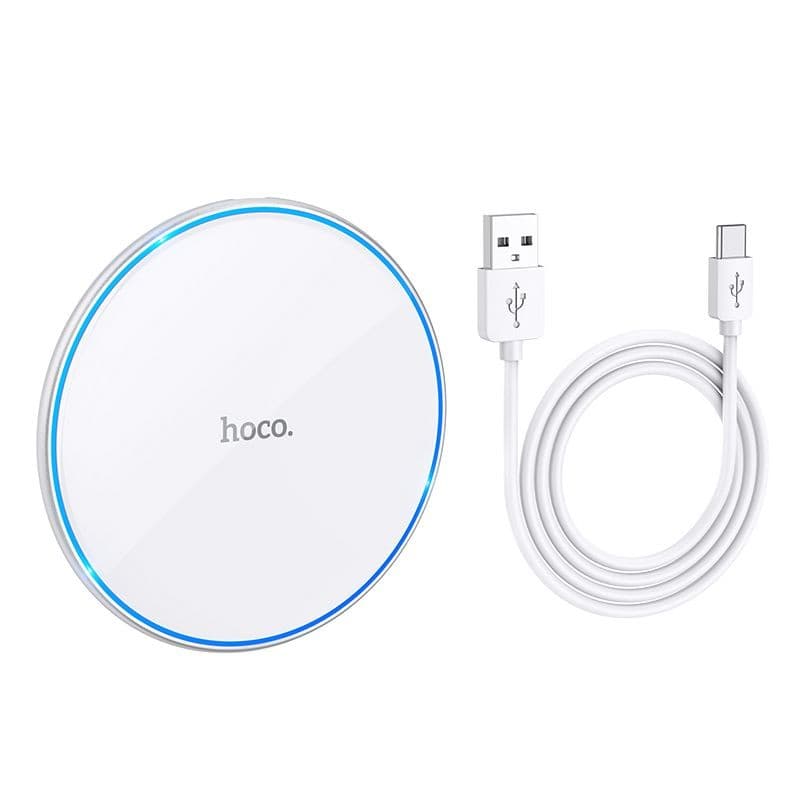 hoco CW6 Pro Easy Ultra-Thin Wireless Fast Charger White