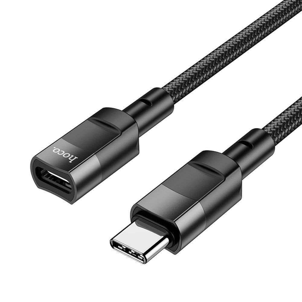 hoco U107 USB-C Male to USB-C Female Extension Cable 1.2m Black