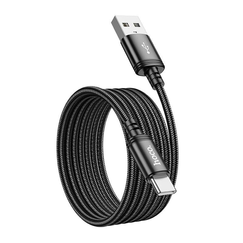 hoco X89 Wind 3A USB-A to USB-C Charging Data Cable 2m Black
