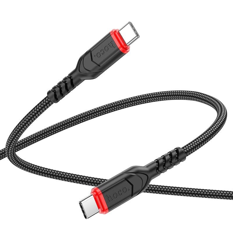 hoco X59 Victory 60W USB-C to USB-C Anti-Bending Charging Data Cable 3m Black