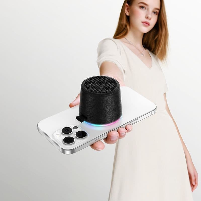 hoco HC49 Snap and Go Mini Magnetic Colourful Bluetooth Speaker Black