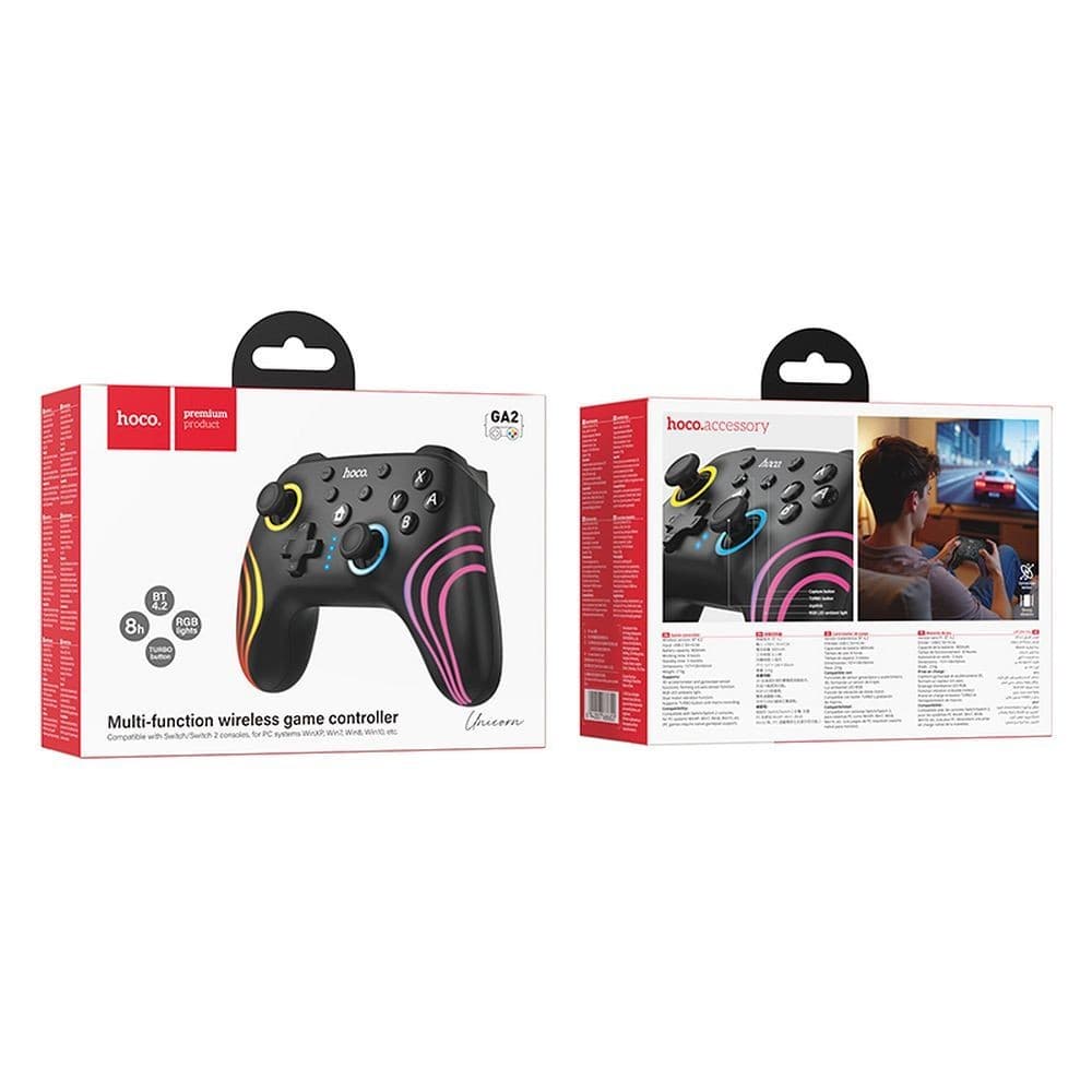 hoco GA2 Unicorn Multi-Function Wireless Game Controller Black