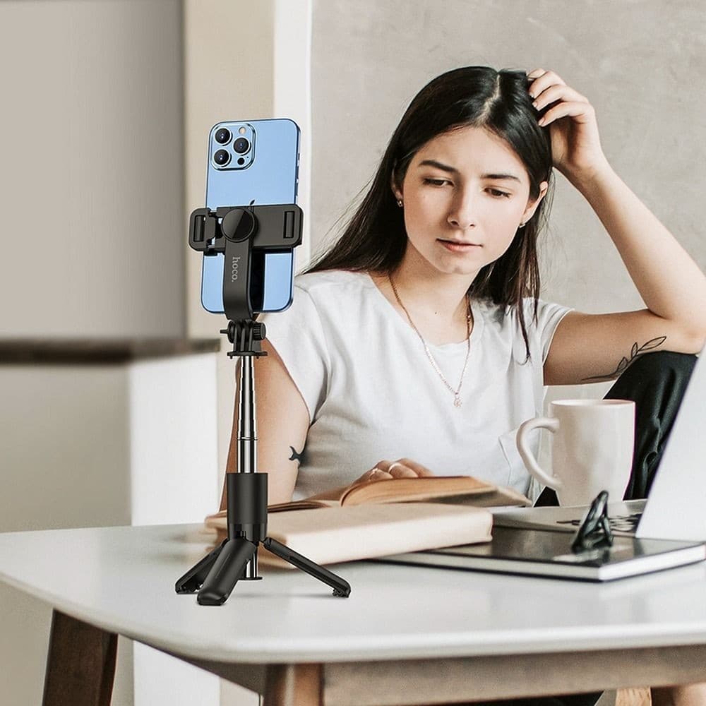 hoco K17 Figure Mini Live Broadcast Holder Selfie Stick Tripod Black