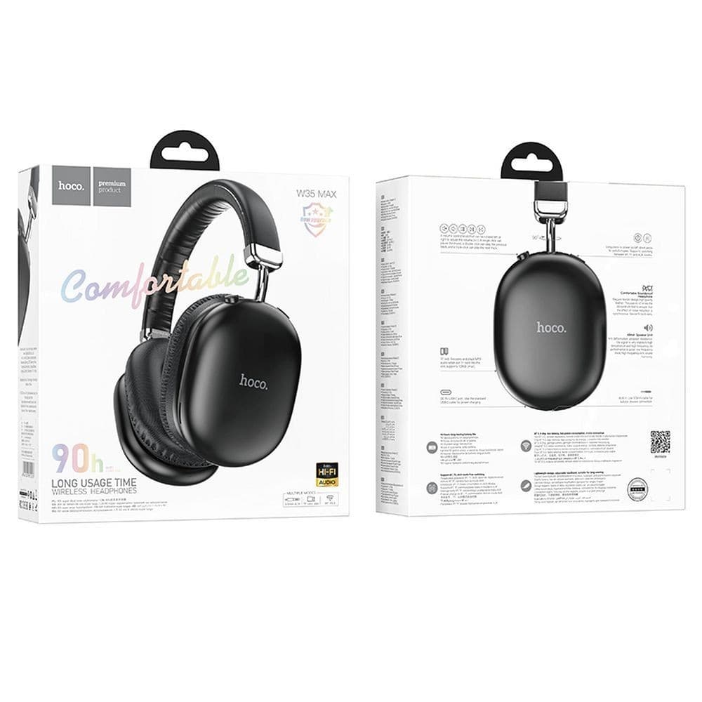 hoco W35 MAX Wireless Bluetooth Over-Ear Headphones Black
