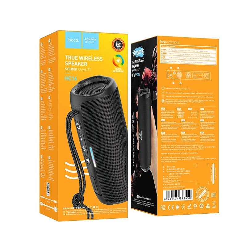hoco HC16 Vocal Sports True Wireless Bluetooth Speaker Black